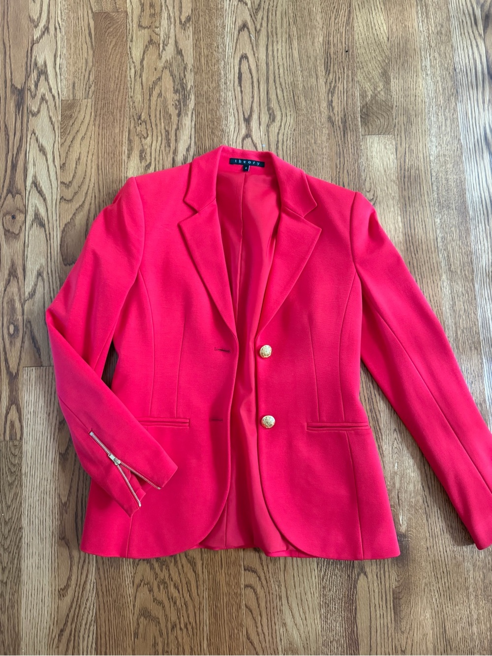 Theory Red Fitted Blazer